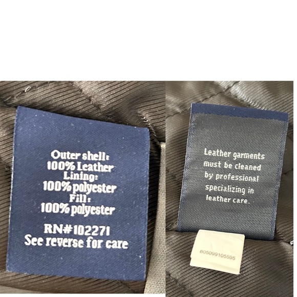 Like New CroftandBarrow Men’s Quilt Lined Leather Bomber Jacket Black Size Med. - Picture 14 of 17